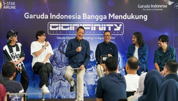 Dorong Perkembangan Industri Kreatif Dalam Negeri, Garuda Indonesia Dukung Konser Gigi Bertajuk Giginfinity 30th Years Anniversary